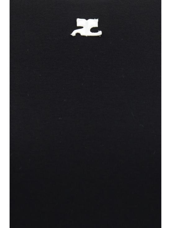 26FW 쿠레쥬 반팔 티셔츠 VESJTS017JS0070 9901 BLACK - COURREGES