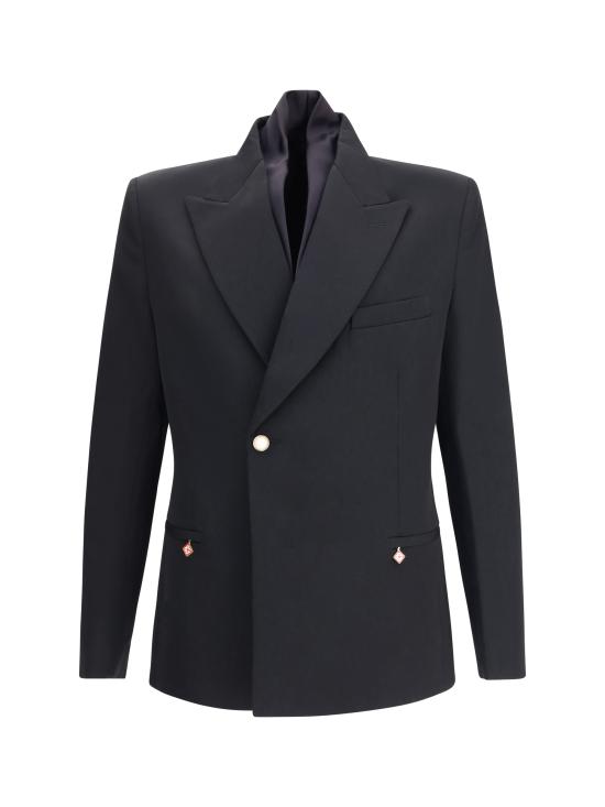 25FW 카사블랑카 수트 자켓 MPF25JK38001 BLACK
