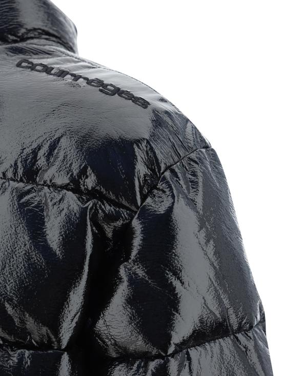 25FW 쿠레쥬 바이닐 숏 푸퍼 자켓 323CMA106VY0016 9999 BLACK - COURREGES