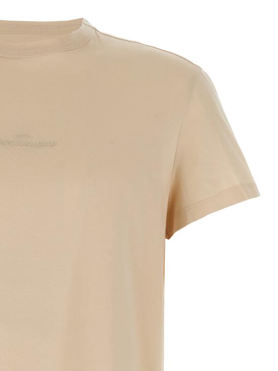 25SS 마르지엘라 디스토티드 로고 티셔츠 S30GC0701S22816106 Beige - MAISON MARGIELA