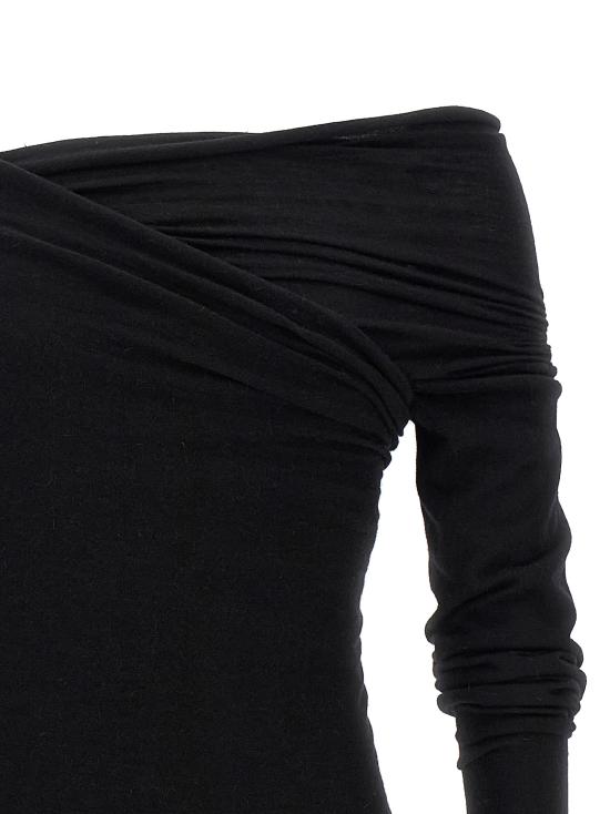 25FW 릭 오웬스 긴팔 티셔츠 RU02E1262JR09 Black - RICK OWENS