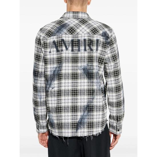 25FW 아미리 셔츠 AMSTFL1014 BLACK GREY WHITE - AMIRI
