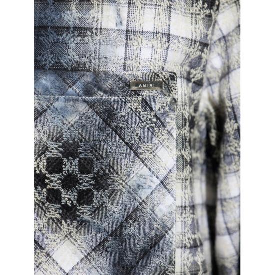 25FW 아미리 셔츠 AMSTFL1014 BLACK GREY WHITE - AMIRI
