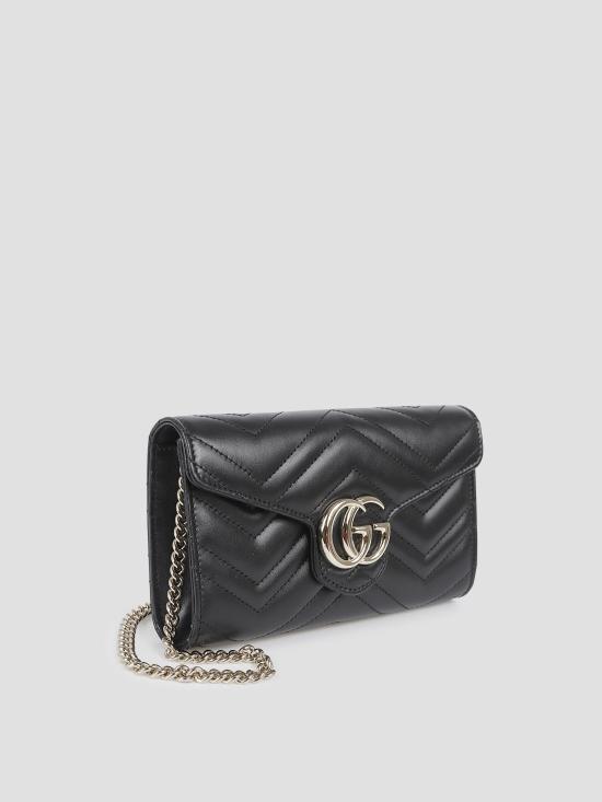 25FW 구찌 GG 마몽 체인 월랫 837745AAET8 1000 BLACK - GUCCI