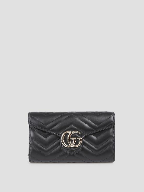 25FW 구찌 GG 마몽 체인 월랫 837745AAET8 1000 BLACK