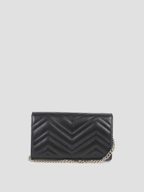 25FW 구찌 GG 마몽 체인 월랫 837745AAET8 1000 BLACK - GUCCI