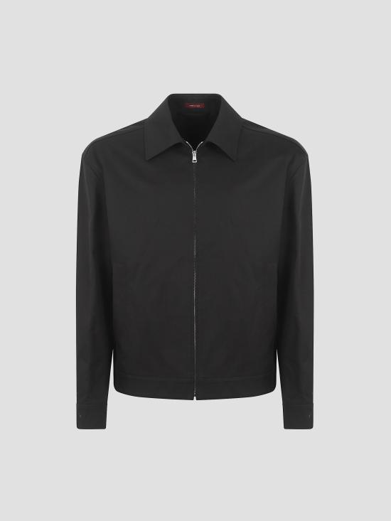 25FW 구찌 웹 디테일 코튼 트윌 자켓 827503ZAQH5 1000 BLACK