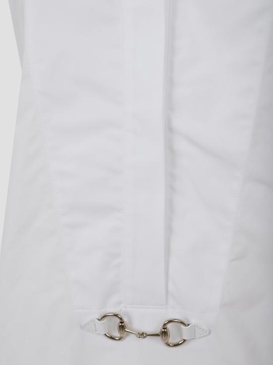 25FW 구찌 스빗 타이 넥 셔츠 831912Z8B2P 9000 WHITE - GUCCI