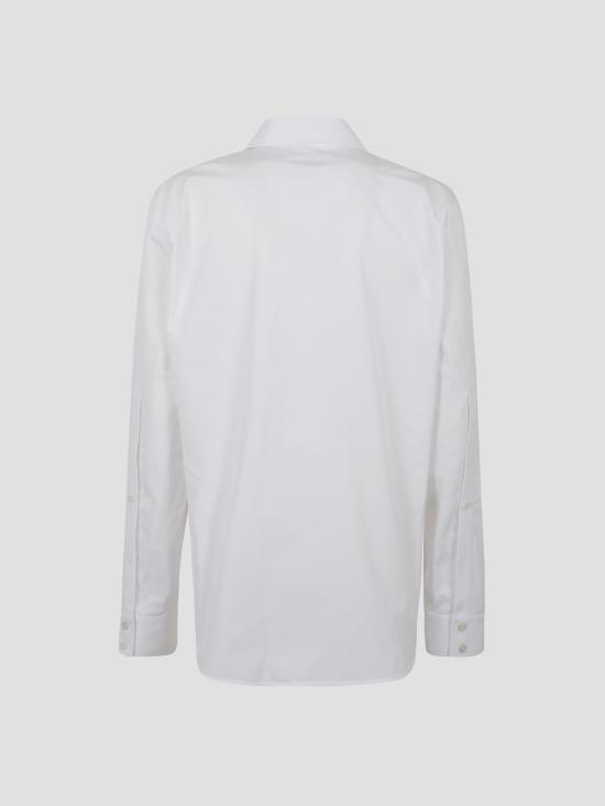 25FW 구찌 스빗 타이 넥 셔츠 831912Z8B2P 9000 WHITE - GUCCI