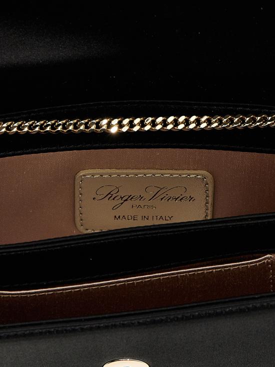 26FW 로저비비에 플라워 스트라스 버클 클러치 RBWAMFD0200RS0B999 Black - ROGER VIVIER