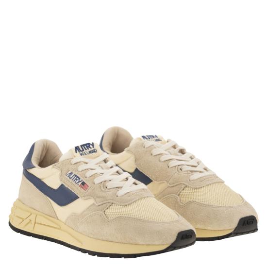 26SS 오트리 릴윈드 로우 나일론 스웨이드 스니커즈 WWLM BEIGE BLUE - AUTRY