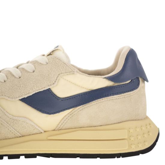 26SS 오트리 릴윈드 로우 나일론 스웨이드 스니커즈 WWLM BEIGE BLUE - AUTRY