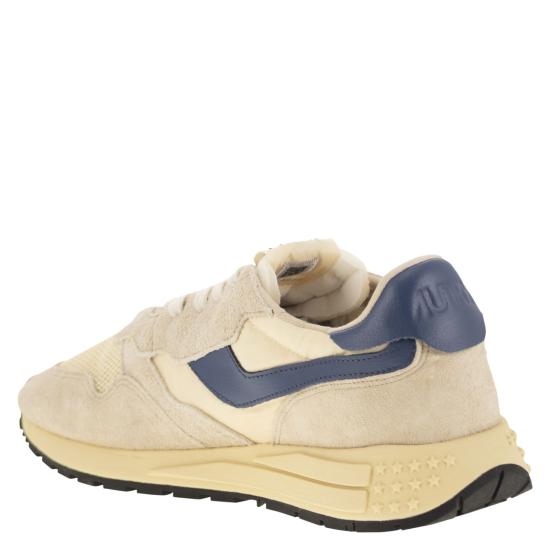 26SS 오트리 릴윈드 로우 나일론 스웨이드 스니커즈 WWLM BEIGE BLUE - AUTRY