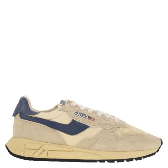 26SS 오트리 릴윈드 로우 나일론 스웨이드 스니커즈 WWLM BEIGE BLUE