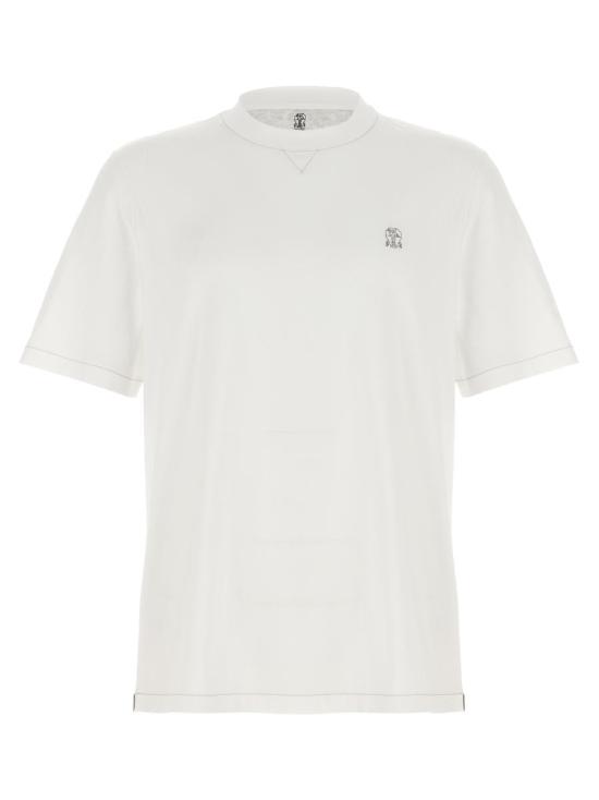  브루넬로 쿠치넬리 반팔 티셔츠 M0B131328GCDJ74 WHITE