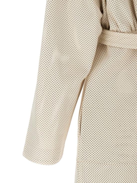 25SS 스포트막스 ANTIOPE 안티오페 롱 나파 레더 트렌치 코트  2512471013600001 WHITE - SPORTMAX