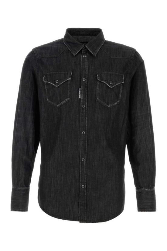 25FW 디스퀘어드2 데님 셔츠 S74DM0936S30826 900 Black