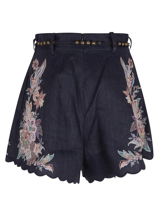 25FW 짐머만 숏팬츠 4558ASS251 NAVMLTPAI - ZIMMERMANN