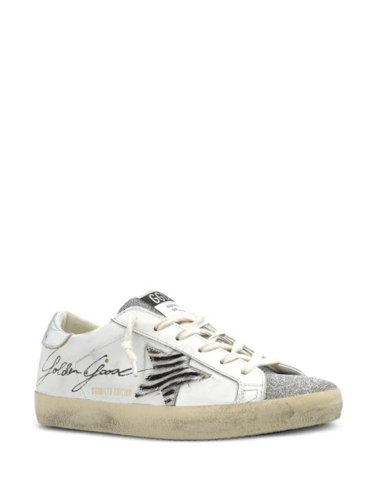 25FW 골든구스 SUPER STAR 슈퍼 스타 클래식 스니커즈 GWF00101 F004661 82326 82326 WHITE SILVER WHITE BLACK ZEBRA - GOLDEN GOOSE