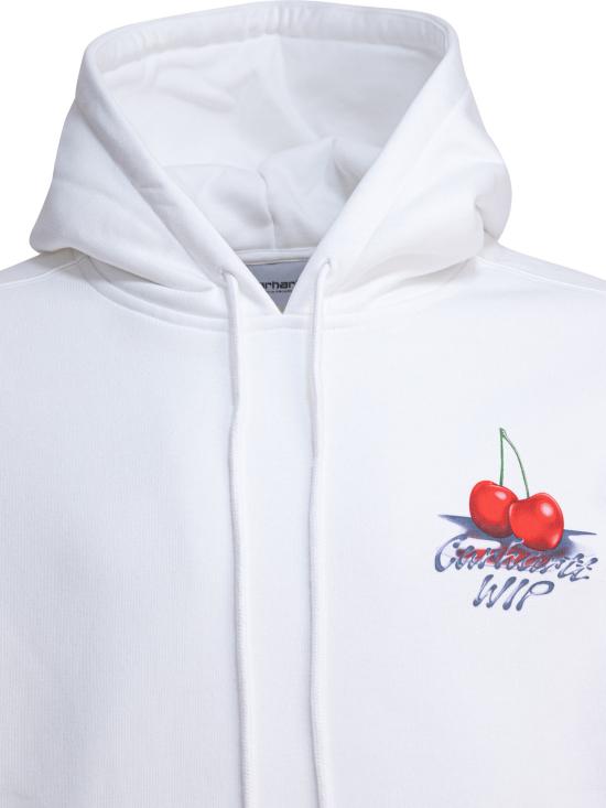 25FW 칼하트 WIP 체리 프린트 후드 집업 I03519102XX03 WHITE - CARHARTT WIP