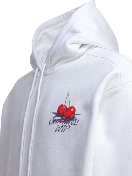 25FW 칼하트 WIP 체리 프린트 후드 집업 I03519102XX03 WHITE - CARHARTT WIP