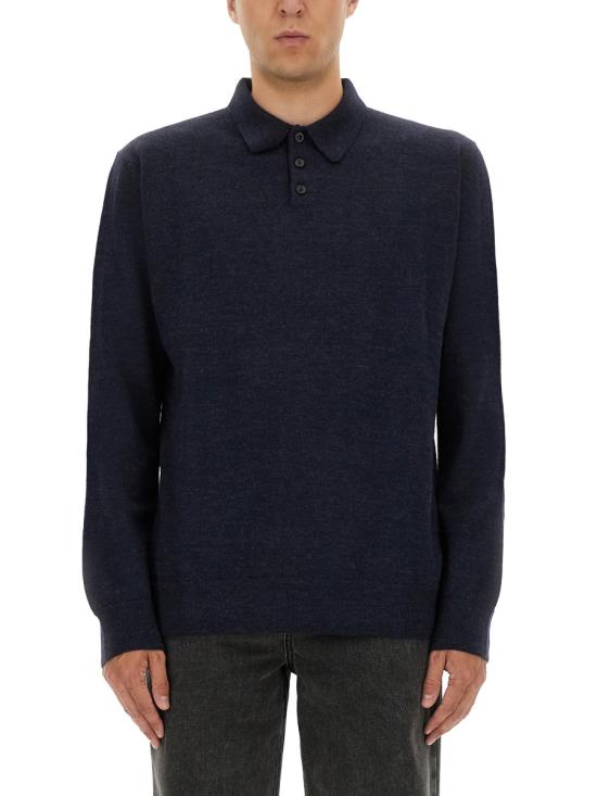 25FW 마르지엘라 엘보 패치 폴로 니트 S50GL0061 M13098511M BLUE - MAISON MARGIELA