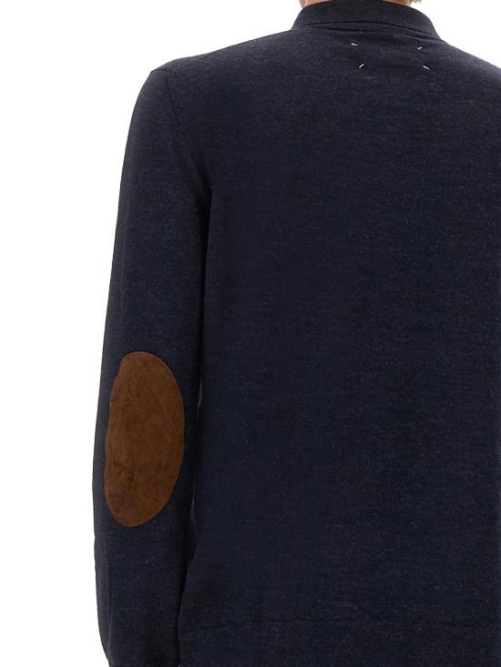 25FW 마르지엘라 엘보 패치 폴로 니트 S50GL0061 M13098511M BLUE - MAISON MARGIELA