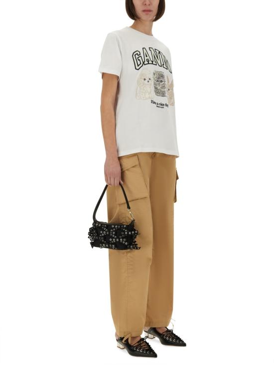 25FW 가니 반팔 티셔츠 T4237 151 WHITE - GANNI