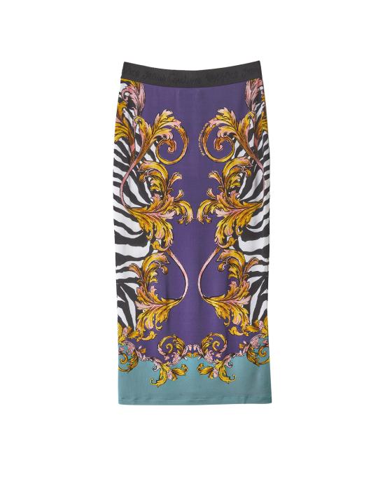 25SS 베르사체 롱 스커트 78HAE8P6 JS475 322 MULTICOLOR