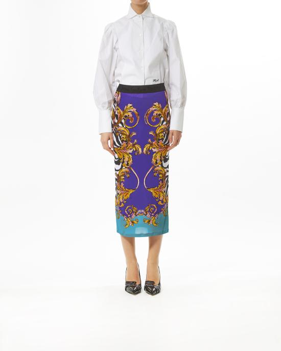 25SS 베르사체 롱 스커트 78HAE8P6 JS475 322 MULTICOLOR - VERSACE