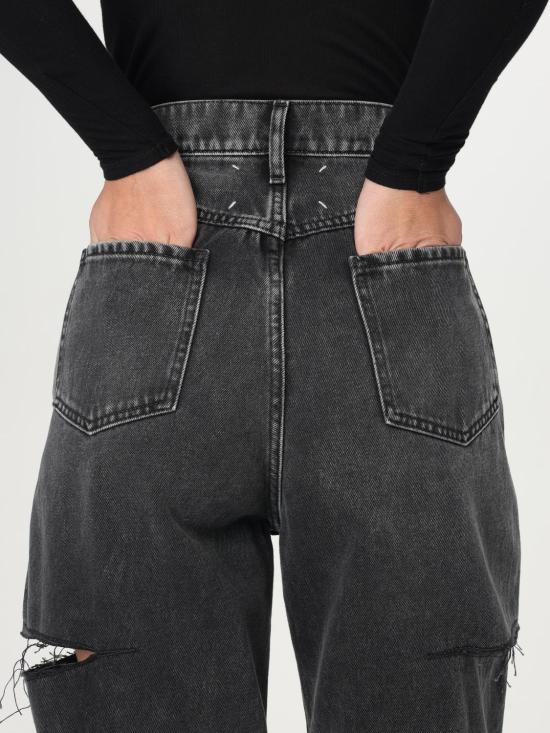 26SS 마르지엘라 컷아웃 진 S51LA0051S30743 965 Black - MAISON MARGIELA