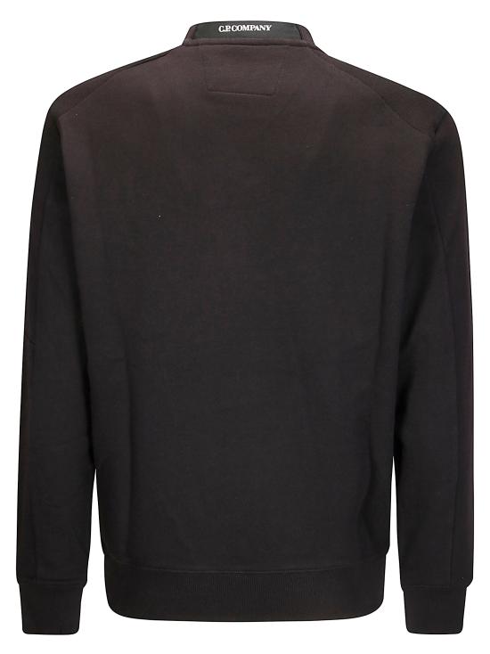 26FW 씨피 컴퍼니 다이애그널 레이즈드 플리스 스웨트셔츠 RCCMSS713A005086W 999 BLACK - C.P. COMPANY