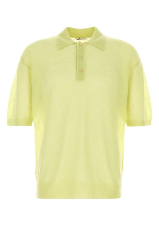 25SS 오라리 폴로 티셔츠 A25SP03FG LIMEYELLOW Green