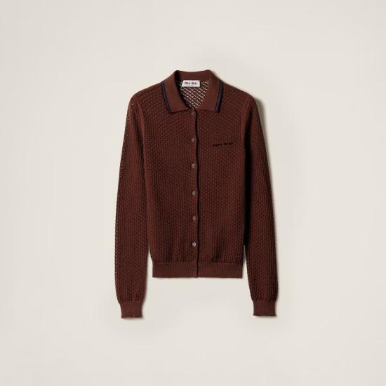 25FW 미우미우 스웨터 MMF97017NLF0324 S OOO Brown