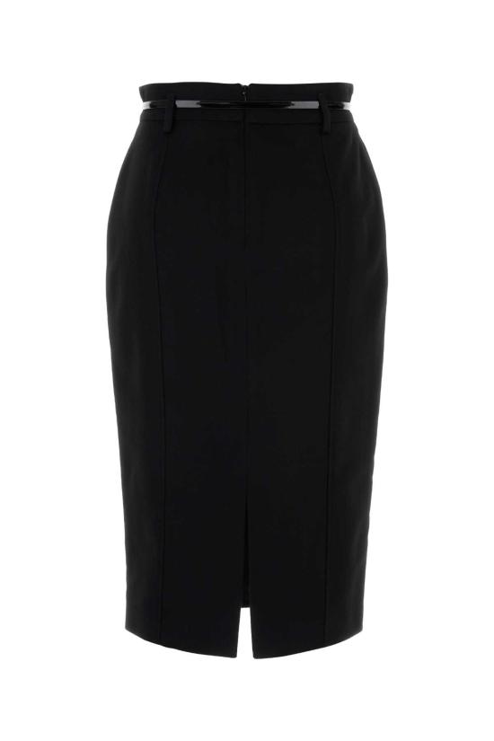 24FW 막스마라 스튜디오 스커트 2426106022600 003 Black - MAX MARA STUDIO