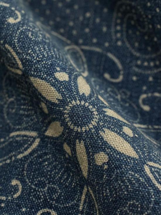  더블알엘 데님 자켓 RRL 프린트 윌슨 오버셔츠 인디고 - RRL