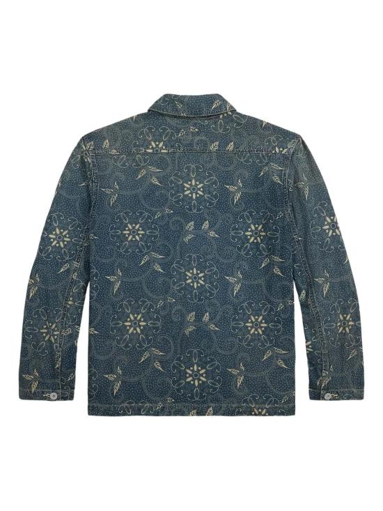  더블알엘 데님 자켓 RRL 프린트 윌슨 오버셔츠 인디고 - RRL