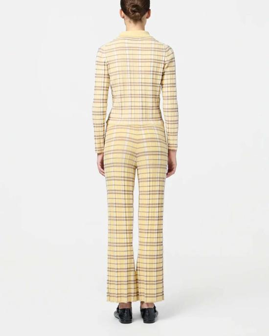  게스트 인 레지던스 크롭 팬츠 플레드 플레어 팬츠 옐로우 - GUEST IN RESIDENCE