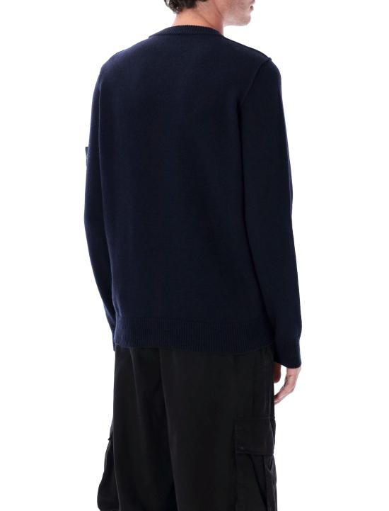 25FW 스톤 아일랜드 5100072 리버스 스티치 리테일 램스울 크루넥 스웨터 S155100072S00A3 V0020 NAVY - STONE ISLAND