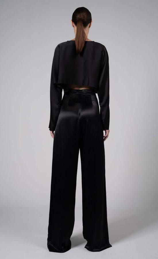  논살란트 레이블 스트레이트 팬츠 논샬란트 라벨 파리 팬츠 쁘띠 블랙 - NONCHALANT LABEL