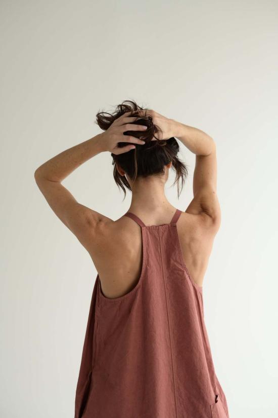  앨범 디 파밀리아 롱 원피스 앨범 Di Famiglia 뽀빠이 바지 스커트 코랄 - ALBUM DI FAMIGLIA