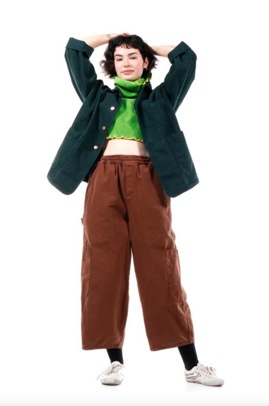  밀스 스트레이트 팬츠 식사 셰프 판트 초콜릿 - MEALS