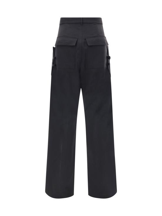 25FW 릭 오웬스 스트레이트 팬츠 RU02E1346WGP 09 BLACK - RICK OWENS