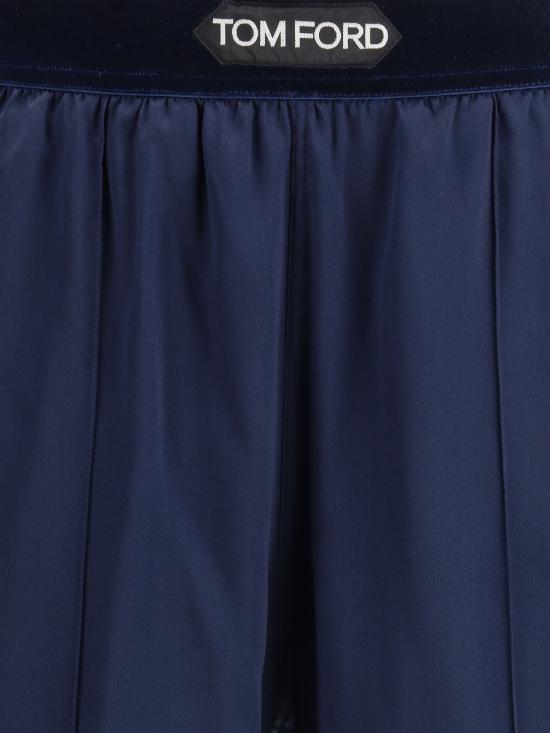 25FW 톰포드 로고 밴딩 파자마 팬츠 PAW397FAX881 HB840 BLUE - TOMFORD