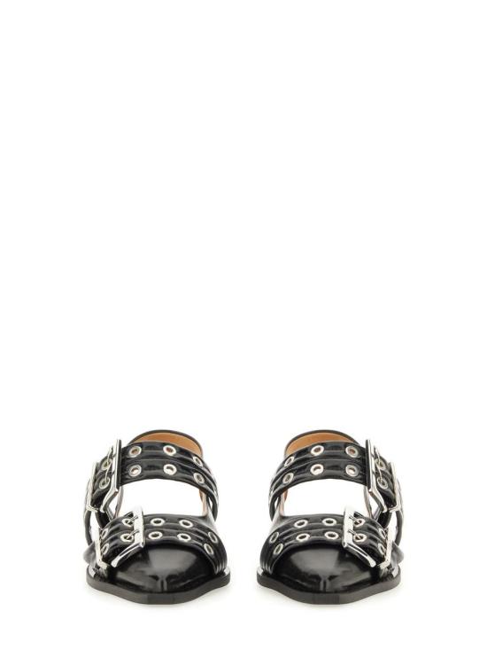 25FW 가니 버클 플랫 슈즈 S2730 099 Black - GANNI