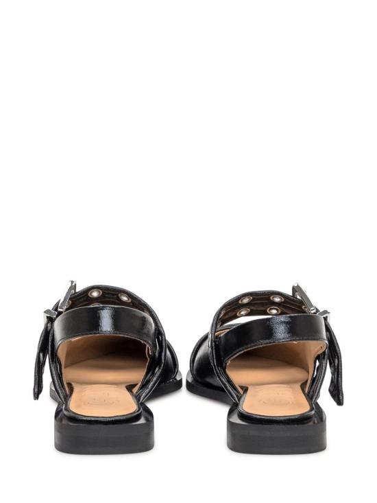 25FW 가니 버클 플랫 슈즈 S2730 099 Black - GANNI