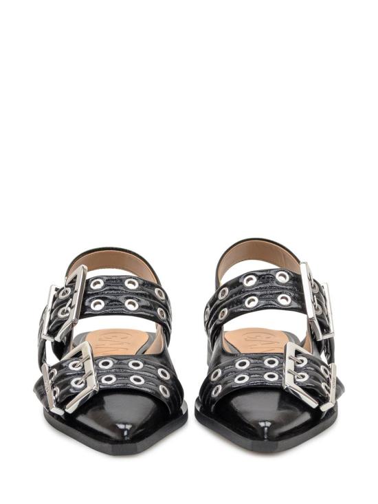 25FW 가니 버클 플랫 슈즈 S2730 099 Black - GANNI