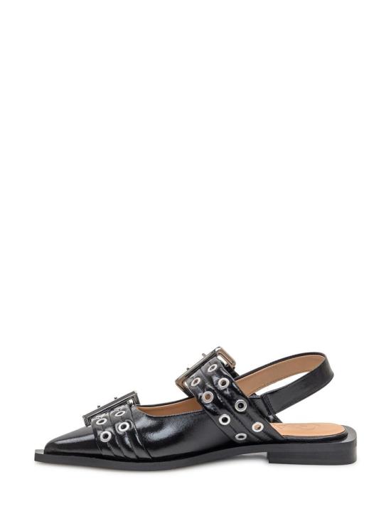 25FW 가니 버클 플랫 슈즈 S2730 099 Black - GANNI