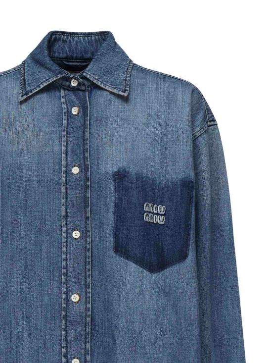 25FW 미우미우 셔츠 GWC125 17GGF0076 Blue - MIU MIU