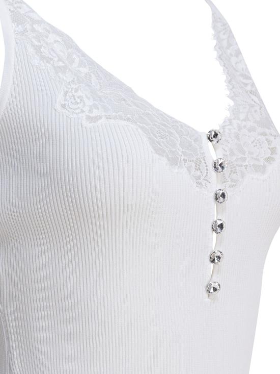 25FW 셀프 포트레이트 민소매 티셔츠 PF25 042T WWHITE White - SELF PORTRAIT